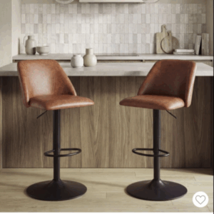 set of 2 swivel adjustable stools