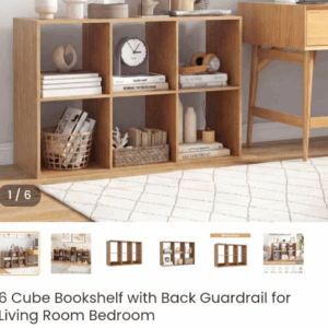 6 cube book shelf