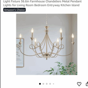 6 light candle chandelier