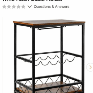 24 in kitchen wine bar cart