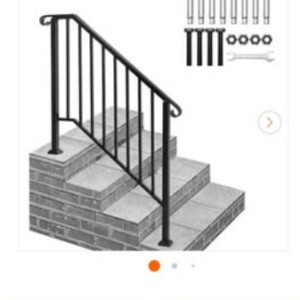 transitional handrail stir railing fits 3 step iron rail kit